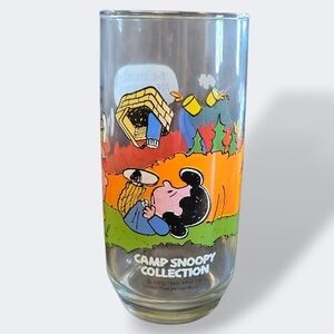 Camp Snoopy Collection Glass - Peanuts Character Print